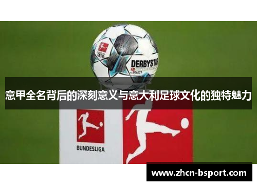 意甲全名背后的深刻意义与意大利足球文化的独特魅力
